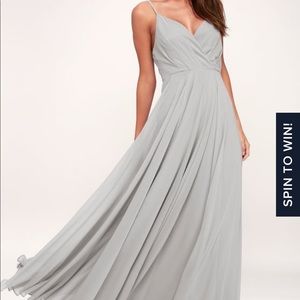 Lulus Gray Bridesmaid dress